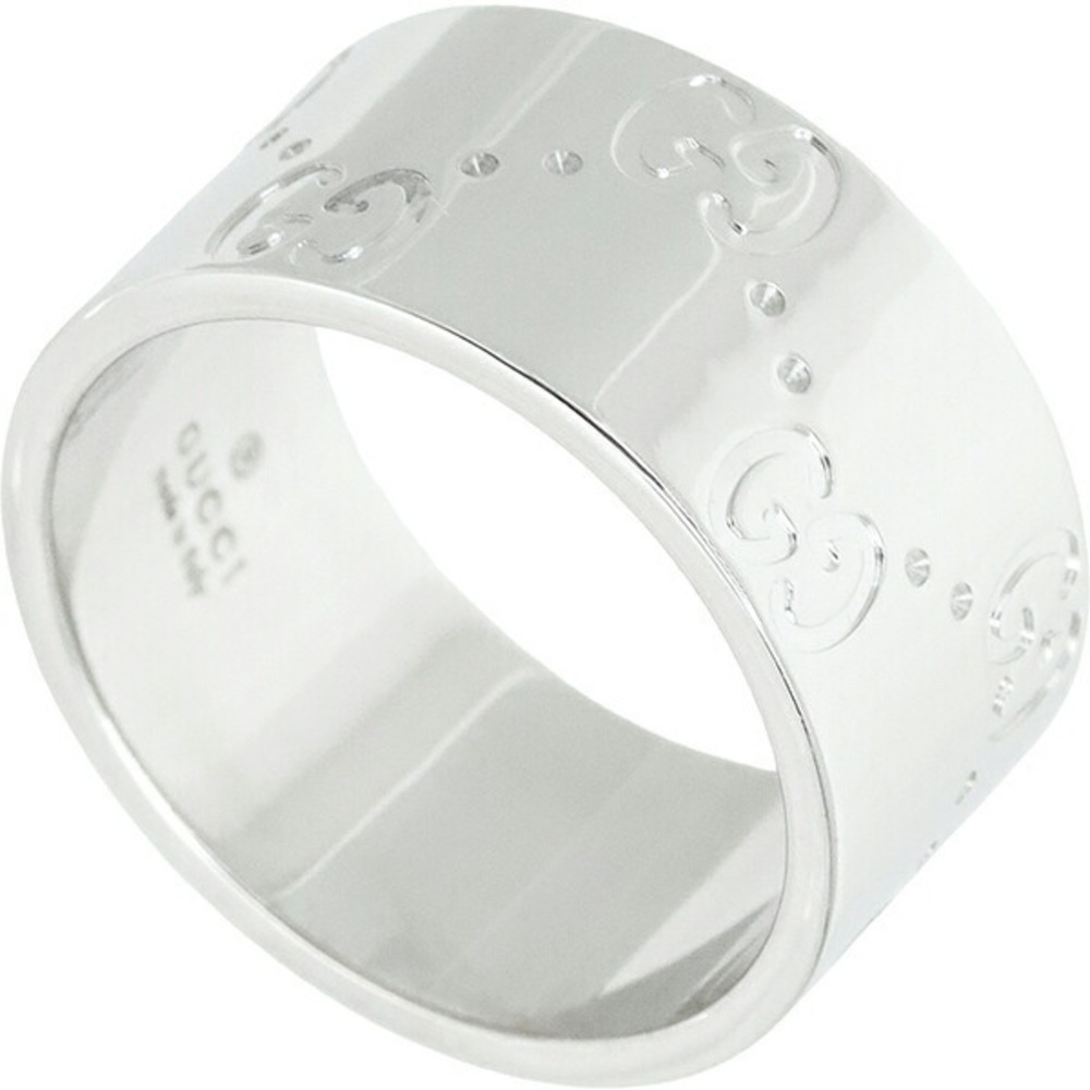 Gucci on Wide Ring white gold GG logo precious metal jewelry - Picture 2 of 9